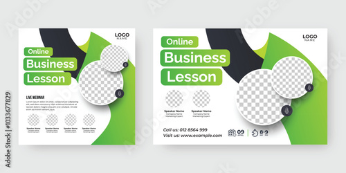 digital business marketing strategies live webinar banner invitation social media instagram post template, online conference webinar invitation social media post design