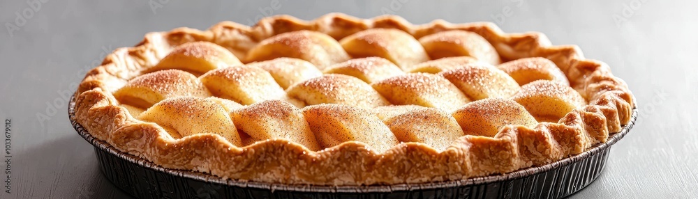 Delicious apple pie with golden crust, isolated on white background. Delicious apple pie with golden crust, isolated on white background.