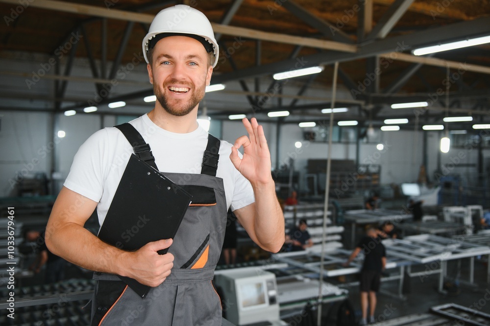 Male worker at a factory Male worker at a factory