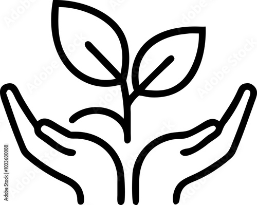 hand holding a tree