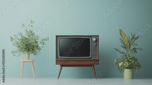 Vintage Television in a Minimalist Room