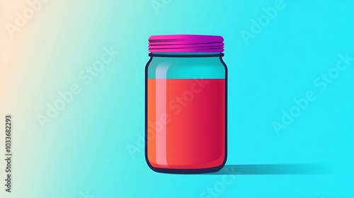 Savings Challenge Tracker Jar Illustration