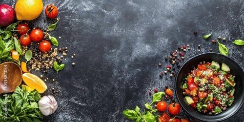 Wallpaper Mural Vibrant Fresh Salad With Colorful Ingredients and Aromatic Herbs Ready for Serving Torontodigital.ca