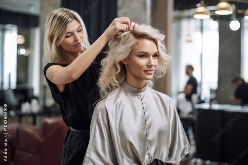 Hairdresser hairstyle female adult. Hairdresser hairstyle female adult.
