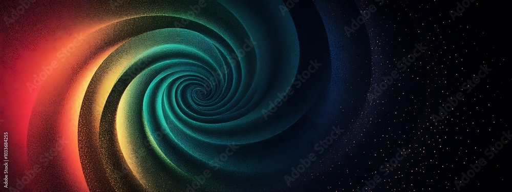 Fototapeta premium Abstract Swirling Background with Rainbow Colors and Sparkles.