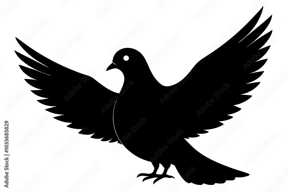 dove silhouette vector illustration dove silhouette vector illustration