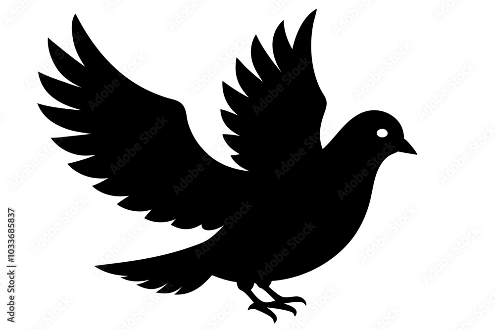dove silhouette vector illustration dove silhouette vector illustration