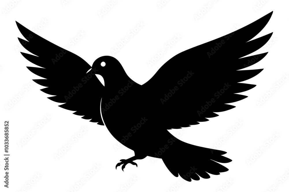 dove silhouette vector illustration dove silhouette vector illustration