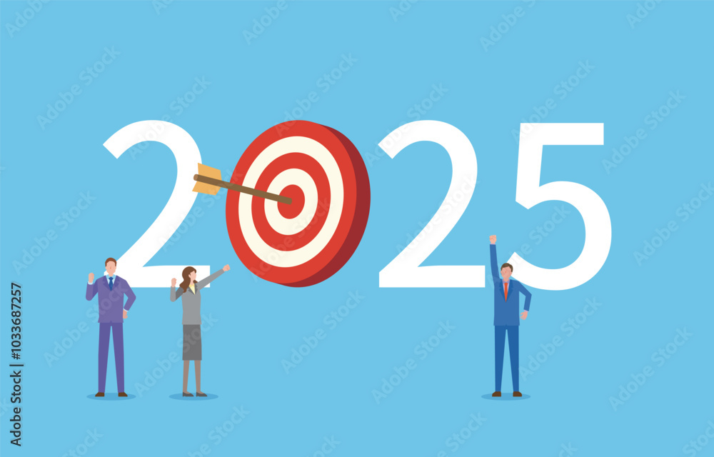 2025年のビジネストレンドのイメージイラスト 2025年のビジネストレンドのイメージイラスト