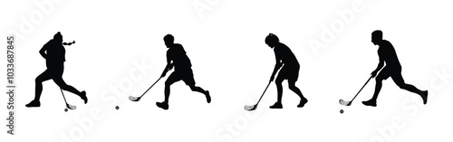 floorball player silhouette
