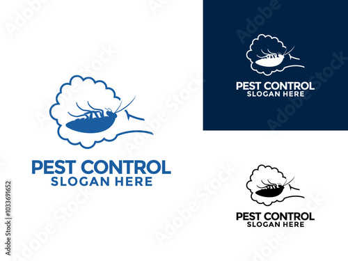 pest control logo design vector, insecticide logo icon, Disinfection service and pest control logo design template