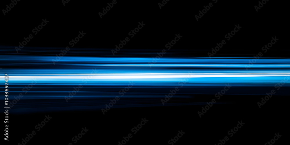 Abstract blue neon speed light effect on black background Abstract blue neon speed light effect on black background