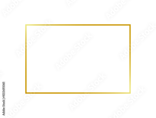 Gold frame border, Golden frame square symbol