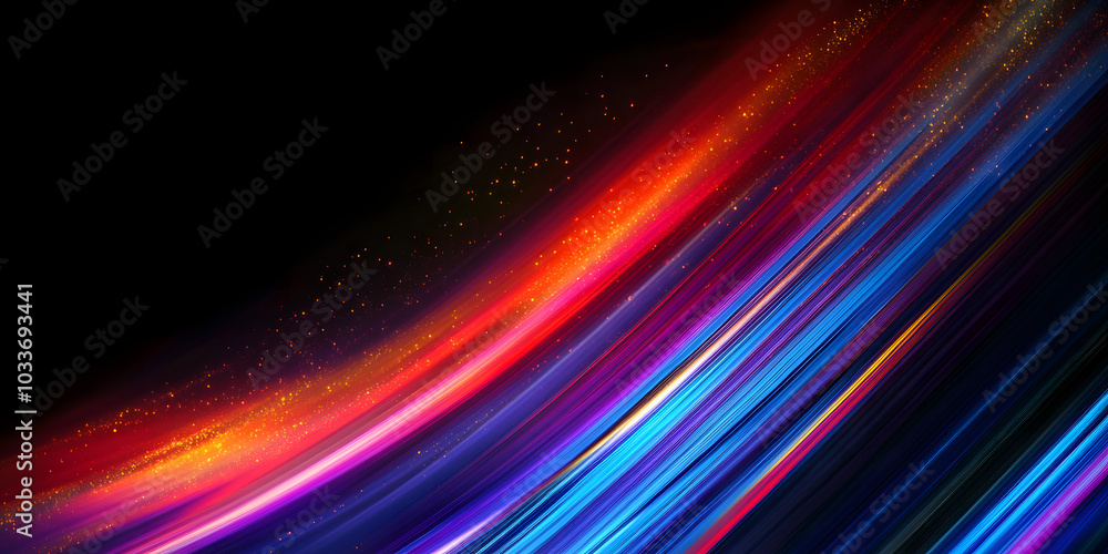 Glowing stripes. Beautiful flashes of light on a dark background. Glowing abstract sparkling background with light effect Glowing stripes. Beautiful flashes of light on a dark background. Glowing abstract sparkling background with light effect