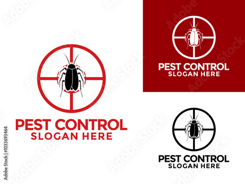pest control logo design vector, insecticide logo icon, Disinfection service and pest control logo design template