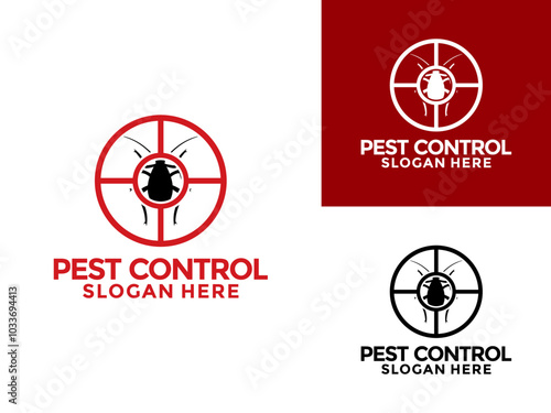 pest control logo design vector, insecticide logo icon, Disinfection service and pest control logo design template