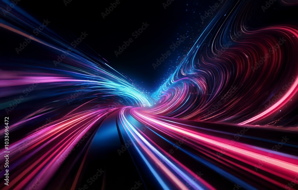 Abstract lines of blue and pink light streak across a dark background, creating a sense of speed and energy. Abstract lines of blue and pink light streak across a dark background, creating a sense of speed and energy.