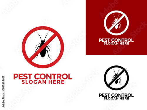 pest control logo design vector, insecticide logo icon, Disinfection service and pest control logo design template
