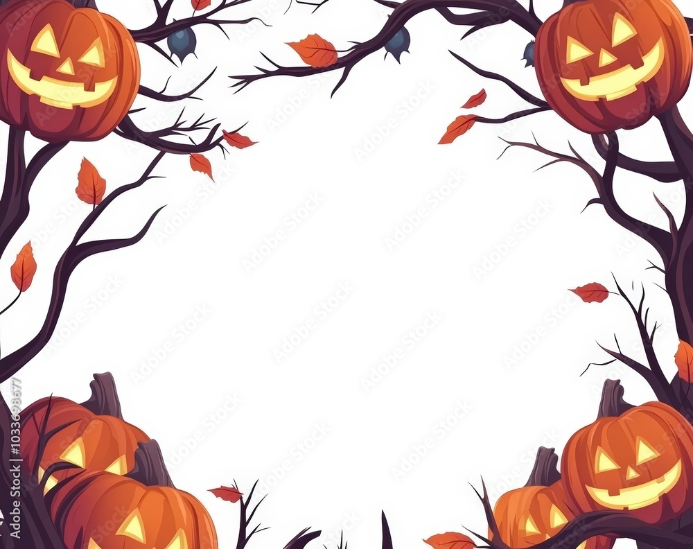 halloween pumpkin border halloween pumpkin border