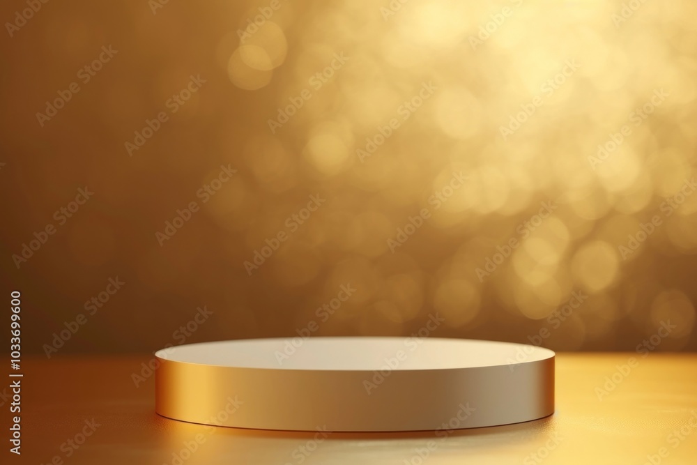 Product podium backdrop gold illuminated celebration. Product podium backdrop gold illuminated celebration.