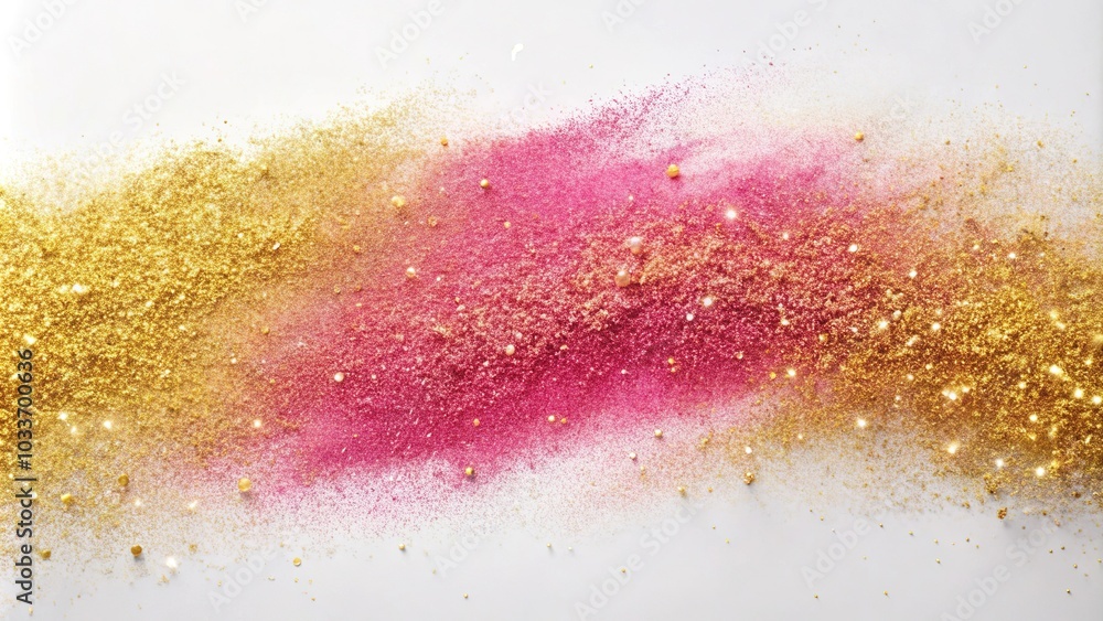Minimalist pink and gold lights on clean background in watercolor style Minimalist pink and gold lights on clean background in watercolor style