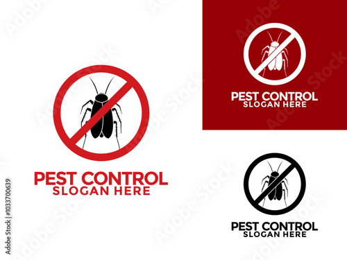 pest control logo design vector, insecticide logo icon, Disinfection service and pest control logo design template