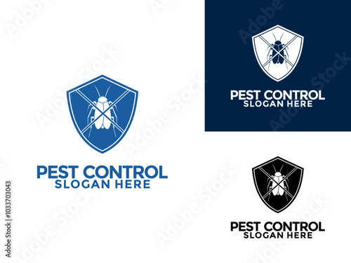 pest control logo design vector, insecticide logo icon, Disinfection service and pest control logo design template