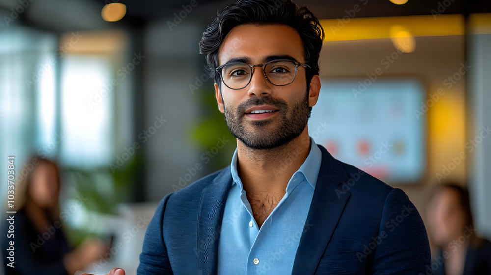 In an office conference room with multi-ethnicity, an Indian CEO gives a presentation for diverse young entrepreneurs using Infographics and Stats. Businesspeople invest in an e-commerce start-up. In an office conference room with multi-ethnicity, an Indian CEO gives a presentation for diverse young entrepreneurs using Infographics and Stats. Businesspeople invest in an e-commerce start-up.