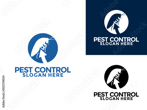 pest control logo design vector, insecticide logo icon, Disinfection service and pest control logo design template