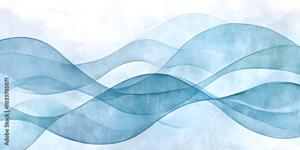 Abstract background featuring flowing blue gene strips, creating a smooth and serene visual with a soft texture and subtle gradients Abstract background featuring flowing blue gene strips, creating a smooth and serene visual with a soft texture and subtle gradients