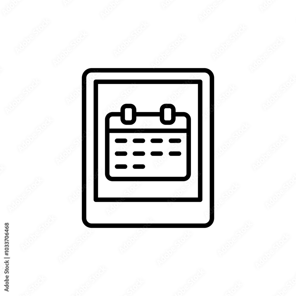 Device schedule outline icons, minimalist vector illustration ,simple transparent graphic element .Isolated on white background Device schedule outline icons, minimalist vector illustration ,simple transparent graphic element .Isolated on white background