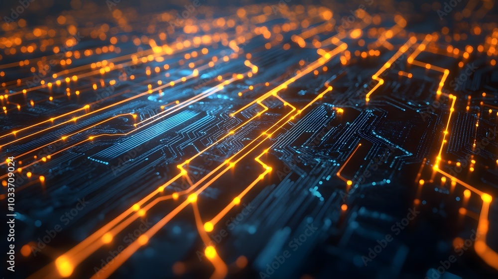 A sleek, futuristic circuit board with glowing lines weaving through it, representing the flow of data and the invisible connections powering the modern internet. A sleek, futuristic circuit board with glowing lines weaving through it, representing the flow of data and the invisible connections powering the modern internet.
