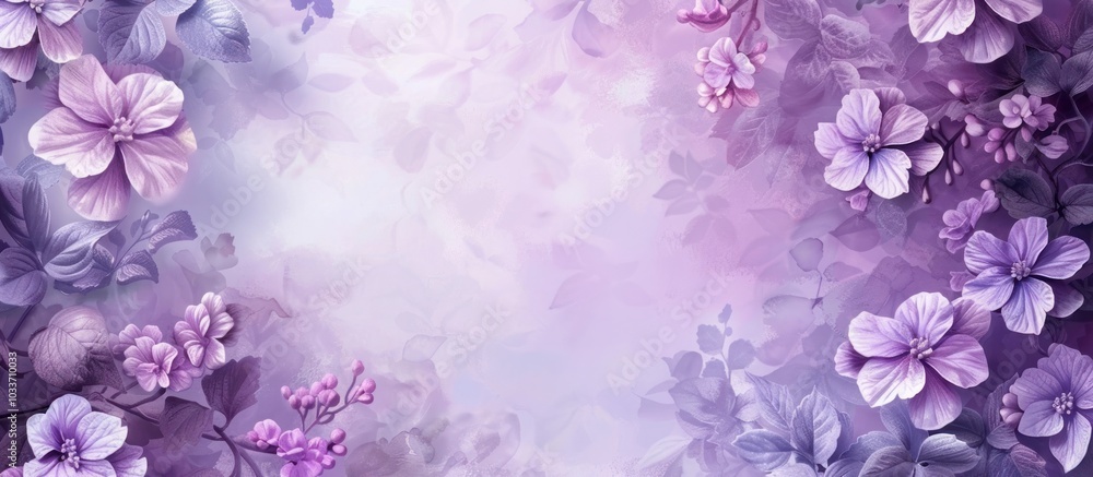 Ethereal and romantic purple floral background with soft blurred focus and a delicate dreamlike atmosphere Lavender lilac and other pastel colored blooms create a serene Ethereal and romantic purple floral background with soft blurred focus and a delicate dreamlike atmosphere Lavender lilac and other pastel colored blooms create a serene
