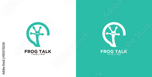 frog logo talk diversity family together unity chat bubble logo vector