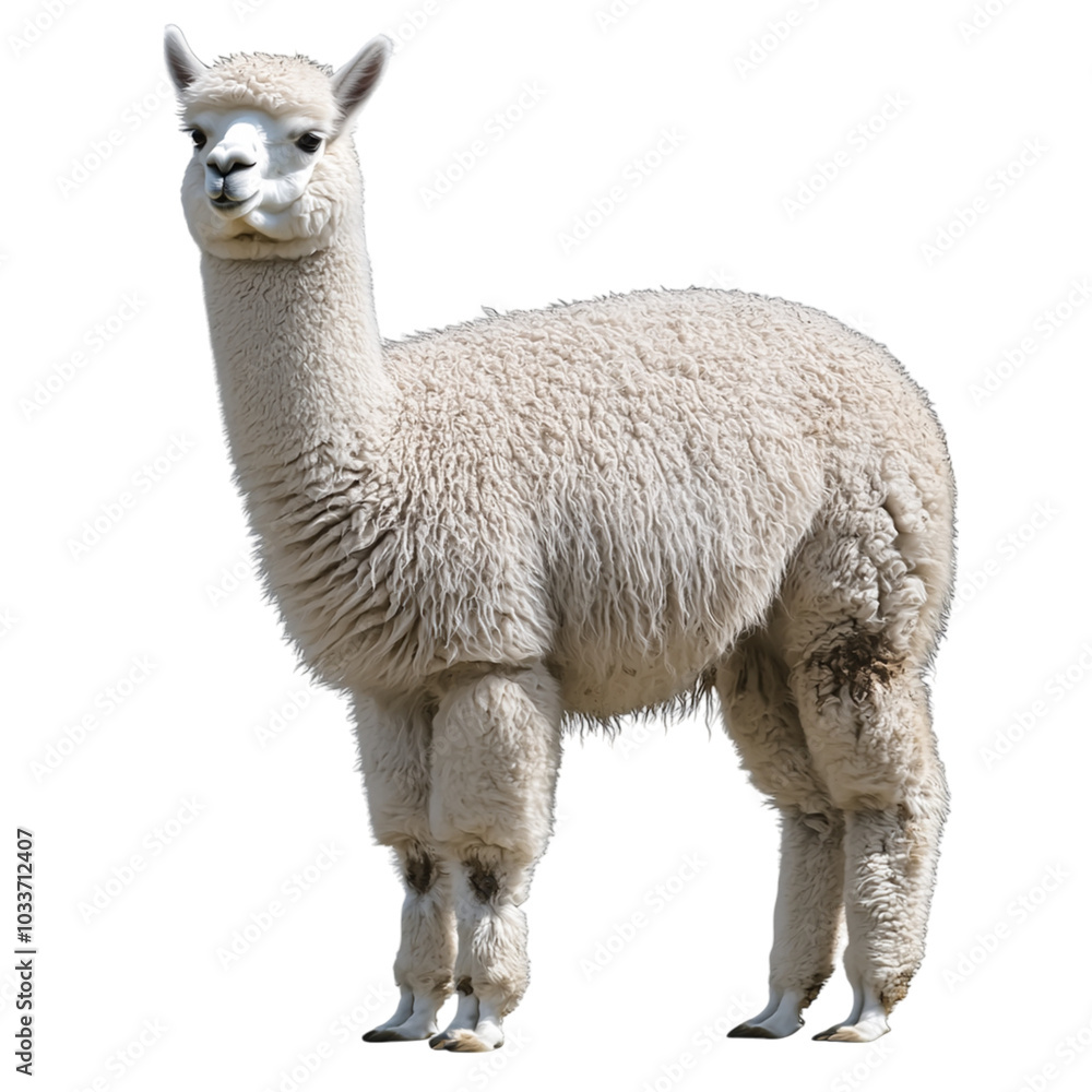 A Beautiful and Serene Alpaca in a Natural Setting, Perfect for Illustrating the Tranquility of Nature and the Charm of Farm Life A Beautiful and Serene Alpaca in a Natural Setting, Perfect for Illustrating the Tranquility of Nature and the Charm of Farm Life