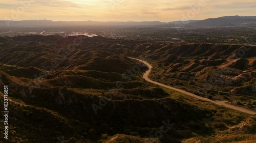 Rural Road in San Gabriel Mountains, Angeles National Forest, Acton, California