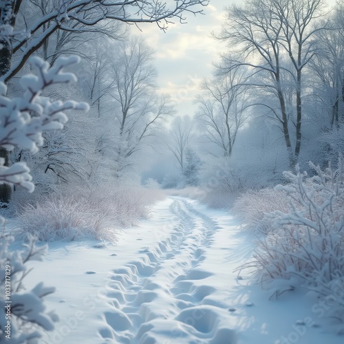 winter landscape in the forest