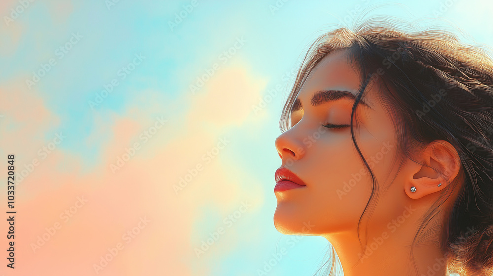 Side profile showing a tragus piercing, tiny stud placed delicately, soft pastel backdrop Side profile showing a tragus piercing, tiny stud placed delicately, soft pastel backdrop