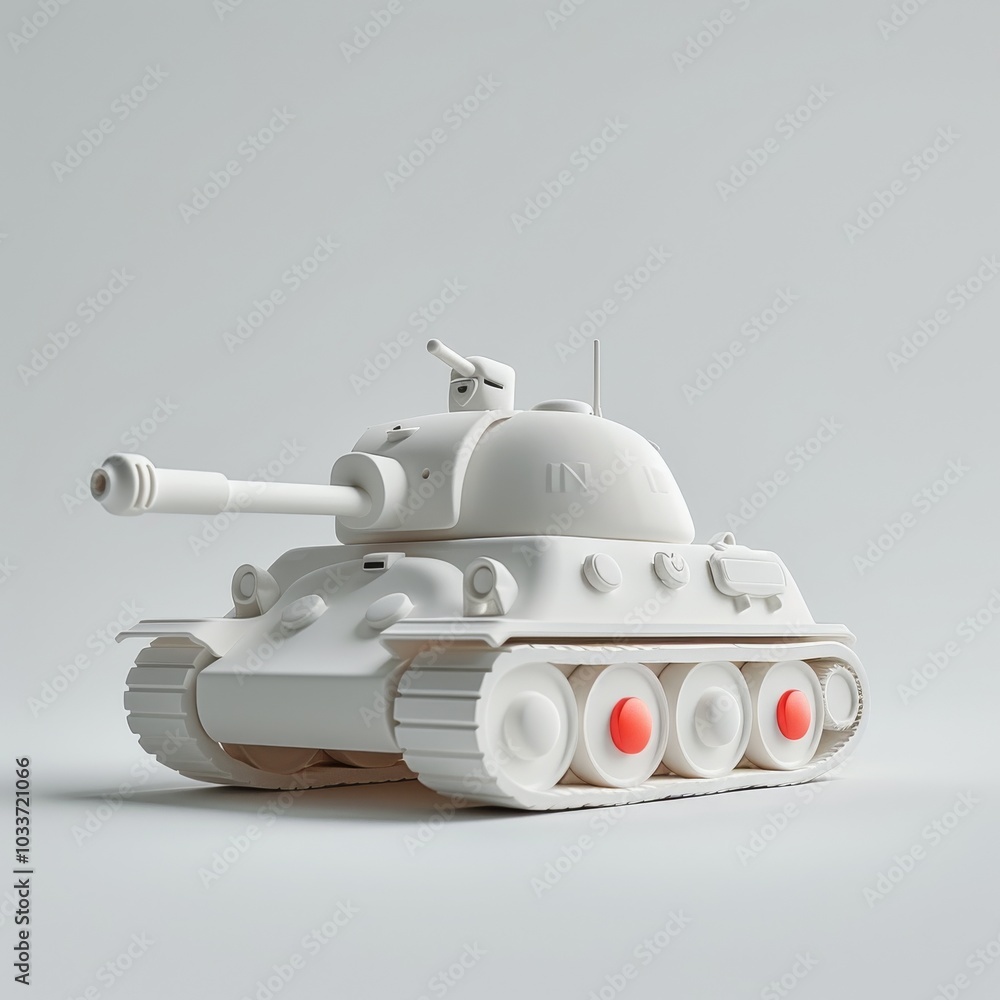 Cute Toy Tank Isolated on White Background Cute Toy Tank Isolated on White Background