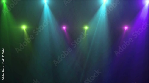 Rainbow spot light stage loop animation