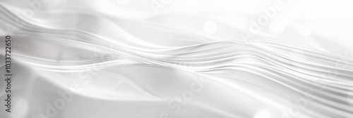 Abstract background in white featuring flowing lines and artistic textures, resembling silk with a three-dimensional relief effect. A sophisticated and elegant design ideal for commercial use and crea