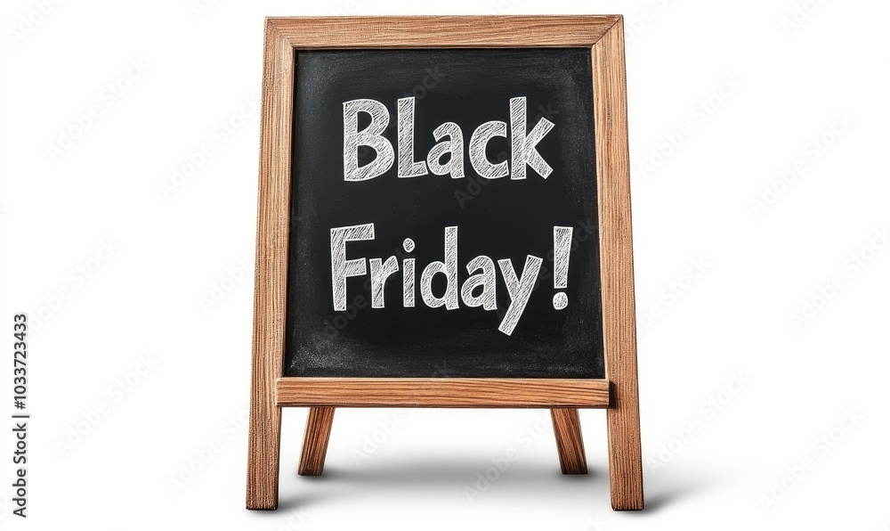 Fototapeta premium A chalkboard sign that says Black Friday! on it