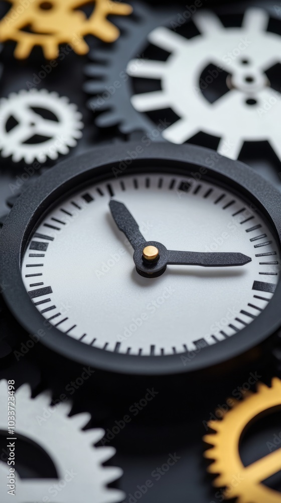 Clock gears productivity concept background Clock gears productivity concept background
