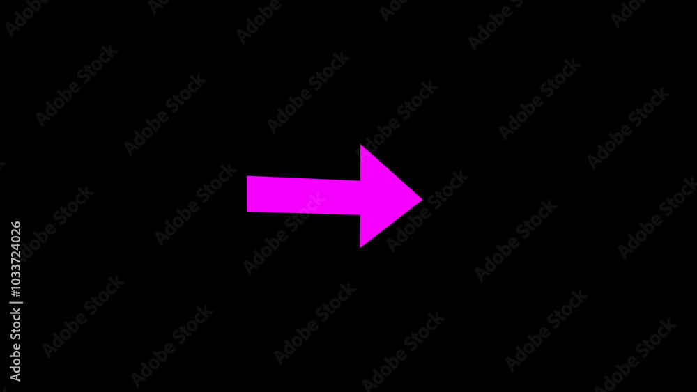 A red arrow pointing to the right on black background. A red arrow pointing to the right on black background.