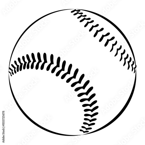 Baseball ball icon symbol. Vector illustration