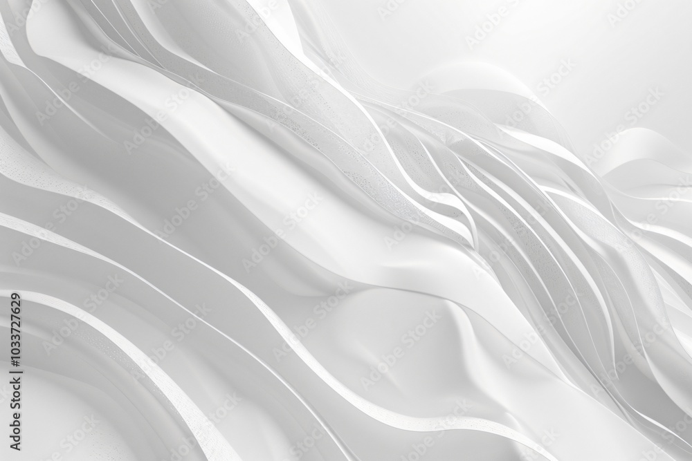 Abstract background in white featuring flowing lines and artistic textures, resembling silk with a three-dimensional relief effect. A sophisticated and elegant design ideal for commercial use and crea Abstract background in white featuring flowing lines and artistic textures, resembling silk with a three-dimensional relief effect. A sophisticated and elegant design ideal for commercial use and crea
