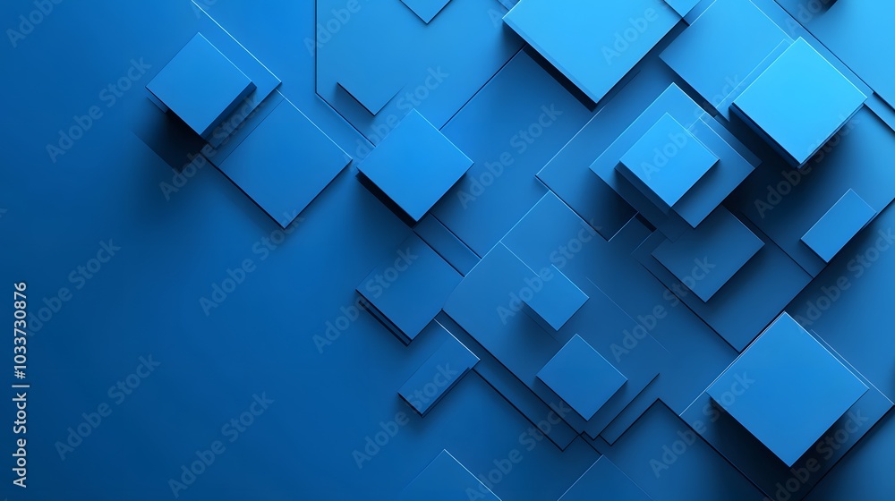 Blue background with 3D blocks in shades of blue, creating an abstract and modern design for digital or technology-themed designs Blue background with 3D blocks in shades of blue, creating an abstract and modern design for digital or technology-themed designs