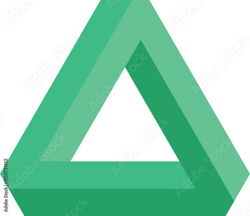 Impossible triangle logo. Minimal geometric loop figure