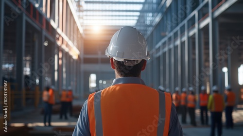 Safety Meeting at Construction Site