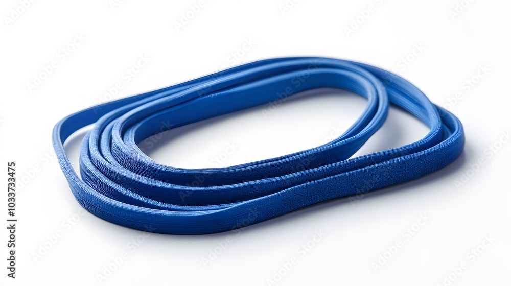 Blue sport elastic band isolated on white background. Blue sport elastic band isolated on white background.